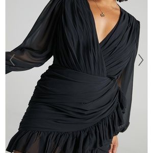 Showpo CAN I BE YOUR HONEY DRESS IN BLACK